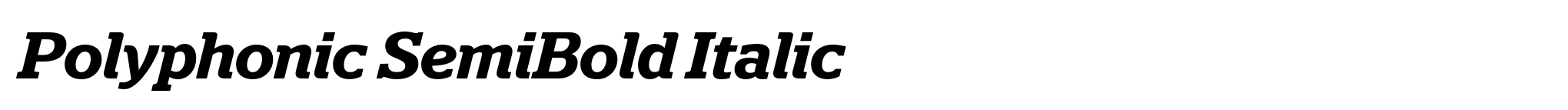 Polyphonic SemiBold Italic image